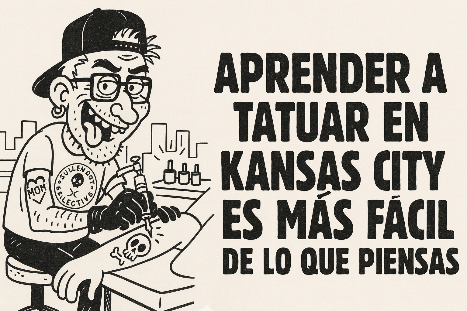 Curso de tatuaje en Kansas City. Aprende a tatuar desde casa y obtén tu licencia de tatuador en Missouri. Programa híbrido con formación online y prácticas en estudio. Aprende a tatuar en Kansas City nunca ha sido más fácil.