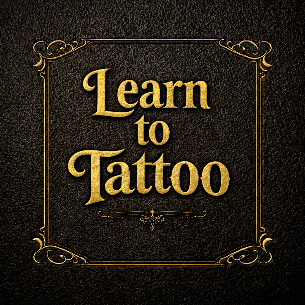 Learn to Tattoo collection graphic for Nick Young Tattoos Kansas City embossed leather style tile